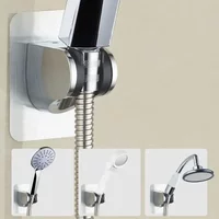 Wall-Mounted Shower Head Holder Adjustable Self-Adhesive No-Punching Universal Household Accessories for Bathroom