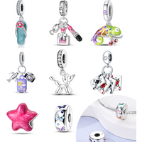 Silver Plated Chameleon Statement Charm Shimmering Enamel And CZ Embellishment Hypoallergenic Trendy Bracelet Gift