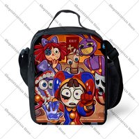 Anime Printed Lunch Tote Cartoon Fashion Storage Pouch Accessories The Amazing Digitals Circus Cute Crossbody Bag Casual Handbag