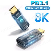 USB C 4.0 OTG Adapter Type C To USB Type C PD 240W Digital Display Data Data Adapter 100W For Macbook Pro Air Samsung Xiaomi