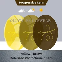 OLLYMURS Photochromic Polarized Series Myopia Hyperopia Progressive Lens 1.56 1.61 1.67 Prescription CR-39 Resin Aspheric Lenses