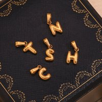 E.B.belle New 2024 Popular Mini Bubble 26 Initial Letter Charms For Jewelry Gold Plated Premium Stainless Steel Jewelry Pendant