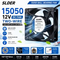 SLIDER 15050 DC Cooling Fan 12V 24V 1.5A 1.2A 150x150x50mm Dual Ball Bearing 2-Pin 4-Pin PWM Heavy Duty Server Cabinet Axial Fan