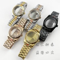 Fluted Curved 36MM/40MM High Quality Waterproof Presidential Bracelet Sapphire Watch Case For NH34 NH35 NH36 ETA2824 Movement image 4