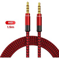 1.5mm Male to Male Aux Audio Cable Braided Nylon Hi-Fi Sound for Car Stereo Headphone Speaker iPhone Samsung Xiaomi