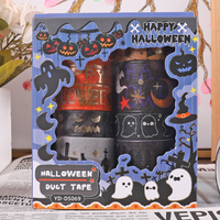 8 rolls, vintage Halloween washi tape, suitable for party festival DIY, gift box packaging, exquisite decorations