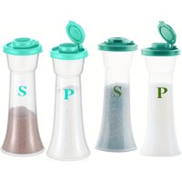 2pcs Large Salt & Pepper Shaker Set with Lids - Perfect for Home Kitchen, Restaurant, Outdoor and Camping