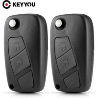 KEYYOU 1PCS 3 Tasten Auto Schlüssel Shell Für Fiat 500 Punto Stilo Ducato Panda Doblo Bravo Klapp Fernbedienung schlüssel Fall