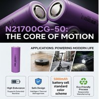 5000mAh 21700 Cylindrical Power Battery N21700CG-50 High-Power Flashlight Portable Audio Assembly Battery Cell