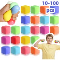 10-100 Fidget Toy Stress Cube Squishy Fidget Toys for Relaxation, High Density Gel Filled