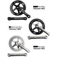 AliExpress SKEACE Bicycle Crankset Fixed Gear Chain Wheel 48T BCD 144mm Spindle 110mm Racing Bike Crank Single Speed Chainring BMX Part