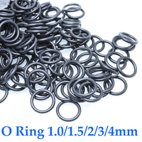 100/20pcs O Rings Gaskets Seal Rubber Black O-ring Oil Resistant Rubber Oring High Temperature NBR Sealing Washer 1/1.5/2/3/4mm