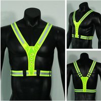 AliExpress NONE LED Reflective Running Vest LED Cycling Security Vest Adjustable Elastic Band Night Running Security Vest for Kids Adults Vest
