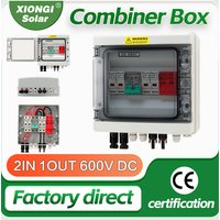 600V PV Isolator Combiner Box, 2-In-1-Out Distribution Box with Fuse, MCB & Lightning Protection Module – PV Protection Box
