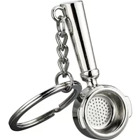 Alloy Coffee Portafilter Pendant Fashion Keychain Charm Coffee Series Keyring Decoration Bag Car Key Holder Gift Hanging Crafts