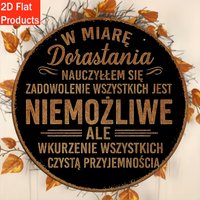 2D Flat, 2D Flat Decorative Plaque and Ornament, 1pc Vintage Wooden Polish Proverb Sign - Suitable for Bars, Cafes, Restaurants,
