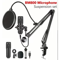 BM800 USB Capacitor Microphone Suspension Set for Live Streaming,phone,computer,network Anchor, Karaoke Recording Microphone