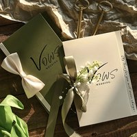 2Pcs/set Wedding Vow Cards Premium DIY Bride Groom Confession Book with 2 Key Writing Pens, Wedding Party Supplies