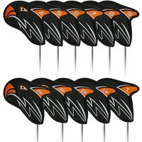 Iron Covers For Golf Clubs PU Golf Hybrid Headcover 11pcs Club Head Covers Waterproof Golf Protective Head Cover With Number