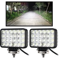 2Pcs Car Work Light 12V - 60V 72W LED Lights 4x4 Fog Lights Loader Forklift Tractor Headlight Accessories Parts Aluminium Alloy