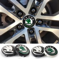 4pcs 55/65mm Wheel Hub Center Caps Badge Cover Hubcaps For Skoda Fabia Superb Rapid Karoq VII Yeti Kodiaq A5 A7 A2 Combi VRS