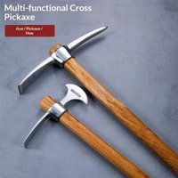 Outdoor Multi-Functional Stainless Steel Cross Shovel Ice Shovel Farming Tool for Digging Bamboo Root Turning Soil Essential Equ