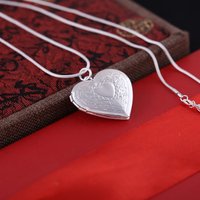 40-75cm 925 Sterling Silver Necklace Charms Heart photo frame lover For Women Fashion trend Jewelry Wedding Holiday Gifts