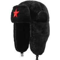 AliExpress NONE Five-Point Star Lei Feng Style Winter Outdoor Ski Hat, Unisex, Fleece-Lined for Warmth (Suitable for Cycling)
