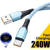240W USB to Type C Quick Charge Data Wire 0.25m/1m/1.5m/2m Cable Phone Fast Charging Data Cord For iPhone Samsung Xiaomi Huawei