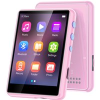 64GB Bluetooth 5.3 Touch Screen MP3 Player HiFi Music Player FM Radio Recorder 128GB Expandable