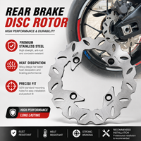 Rear Brake Disc Rotor for Honda CBR 600 1000 RR Hornet VTR 1000 Firestorm NX650 XR650 Street Triple Daytona 675 Stainless Steel