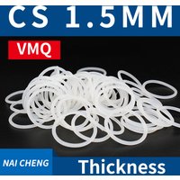Thickness CS1.5mm White VMQ silicon Rubber O-rings Seals Gasket Washer temperature resistant Waterproof soft silicone ring