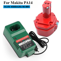 PA14 4.5Ah Ni-MH 14.4V Rechargeable Battery and Charger for Makita Power Tools Screwdriver 1420 1433 1434 1435 6337D 6280D 8280D