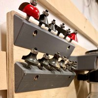 Wall Mounted Router Bit Storage Holder Organizer Rack for Workshop Garage Tool Organization