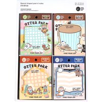 30 Pcs/book Creative Korean Stationery Cute Otter Multi functional Message Notes DIY Diary Album Scrapbook Office Supplies