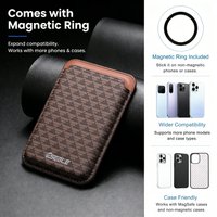 Strong Magnetic Slim Card Holder Compatible with iPhone 17/16/15 Pro Max/15 Plus/14/13/12P , Works with MagSafe Protective Cases