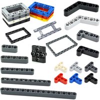 MOC Technical Liftarm Beams Bricks DIY Assembles Particles 32348 Modified Bent Brick Educational 39793 39790 Construction Toys