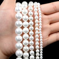 2/3/4/5/6/8/10/12mm Round Shell Beads Natural Imitation Mother-of-pearl Beads for Jewelry Making DIY Necklace Bracelet Accessory