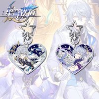 Honkai Star Rail Anime Keychain Sunday Acrylic Key Chain Man Robin Key Ring Women Heart Pendant Kawaii Accessories Friend Gift
