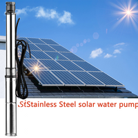 2HP 1500W Power Solar Water Pump for Deep Well 140M Head With Built MPPT Function Agriculture Solar DC Submersible Pump