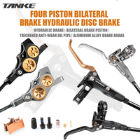 AliExpress TANKE MTB 4 Piston Hydraulic Disc Brake 2200mm Split-type Oil Pressure Brake Mountain AM DH E-bike Road Bike Brake caliper