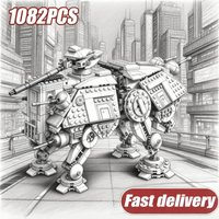 2026 Technical New MOC 1082PCS Building Block New Walking Robot Model Child Toy Assembly Puzzle Birthday Gift DIY Creative Toys