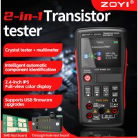 ZOYI ZT-XT1 2-in-1 LCR Digital Multimeter with Transistor Tester, Voltage Resistance Diode Continuity Test Meter