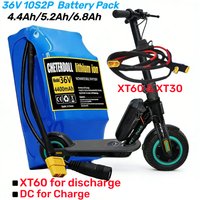 for Scooter Extra Expansion 36V 4.4Ah/5.2Ah/6.8Ah 18650 Rechargeable Lithium ion Battery Pack Bag With Cable Kit for Scooter.