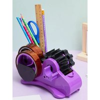 Multi-roll cut thermal tape dispenser, semi-automatic design, for efficient bonding of shipping boxes and plastic bags