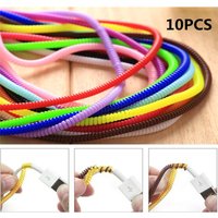 1/10Pcs Spiral USB Data Charger Cable 50/140cm Cord Protector Wrap DIY Winder For IPhone 5 6 6S 7 8 Plus Samsung HTC