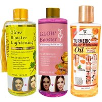 Facial Body Massage Oil Kojic Acid Whitening Serum Glow Booster Cast Oil Brightening Smoothing Body Face Skin Care Essence Oil