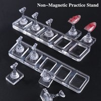 1 Set Non-Magnetic Acrylic Nail Display Stand, Nail Practice Stand, Nail Tip Holder, DIY Manicure Tools