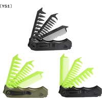 〔YS1〕Professional 3 In 1 Pocket Folding Comb Wide Tooth Oil Head Comb For Barber Beard Hair Clipper Salon Styling Tool