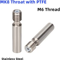 3D Printer Titanium MK8 1.75mm V6 Heat Break All Metal Thermal Barrel Feeding Tube M6*30.5 Heatbreak Throat For 1.75mm Filaments